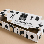Personalisierte und individuelle Pinsa- & Pide-Boxen mit uneingeschränktem vollflächigem Druck