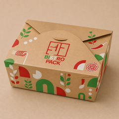 BistroPack Eco-Kraft Takeaway-Boxen für warme Speisen