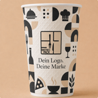 Personalized Waffle Ripple Paper Cups with custom print
