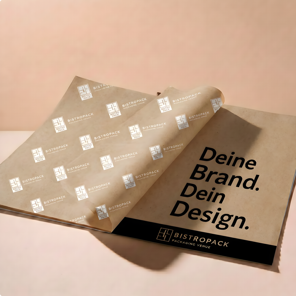 Personalisierte und individuell bedruckbare fettdichte Papiere mit unbegrenzter Farbauswahl, lebensmittelecht