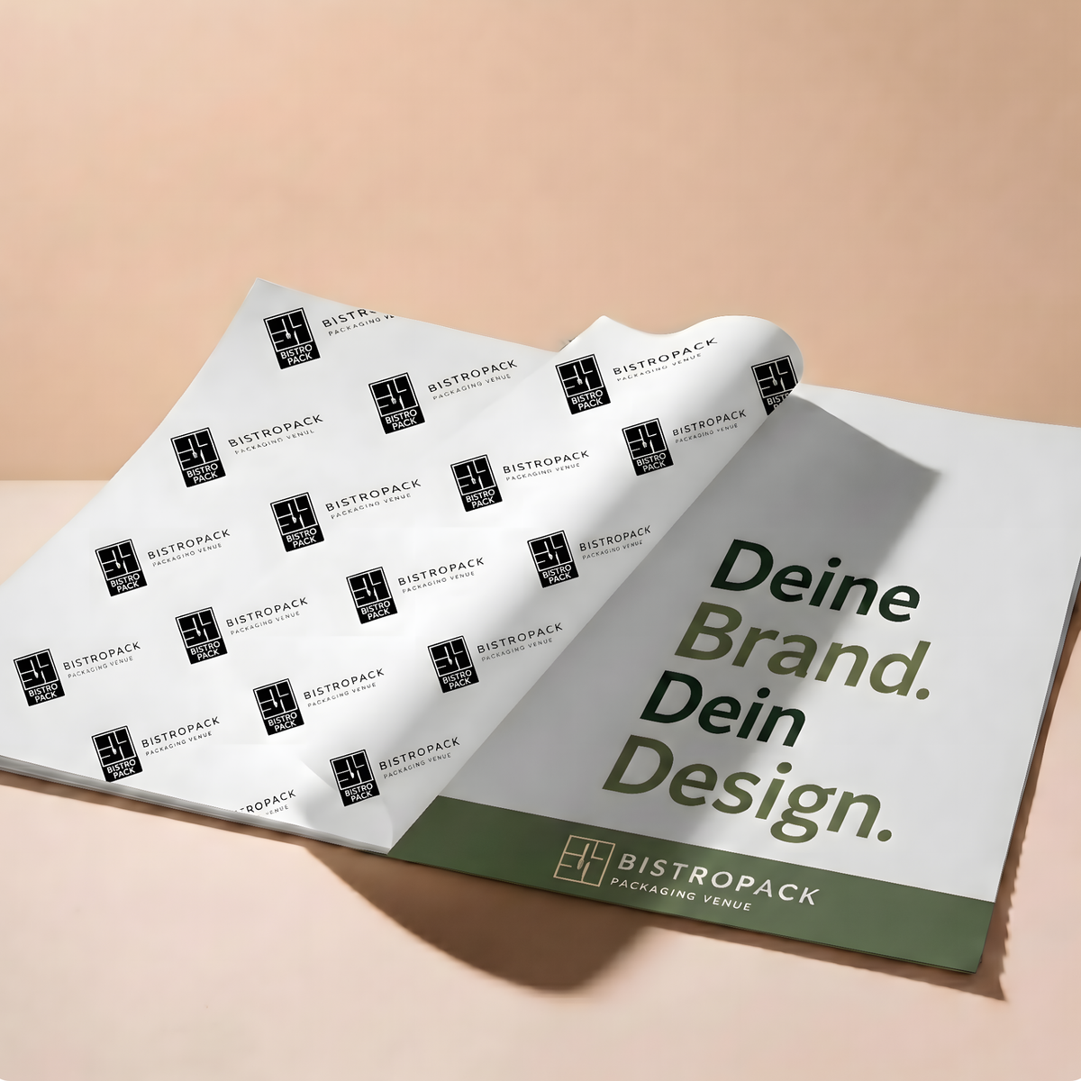 Personalisierte und individuell bedruckbare fettdichte Papiere mit unbegrenzter Farbauswahl, lebensmittelecht