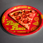 Pizzastück-Pappteller, rund, vollflächig bedruckt