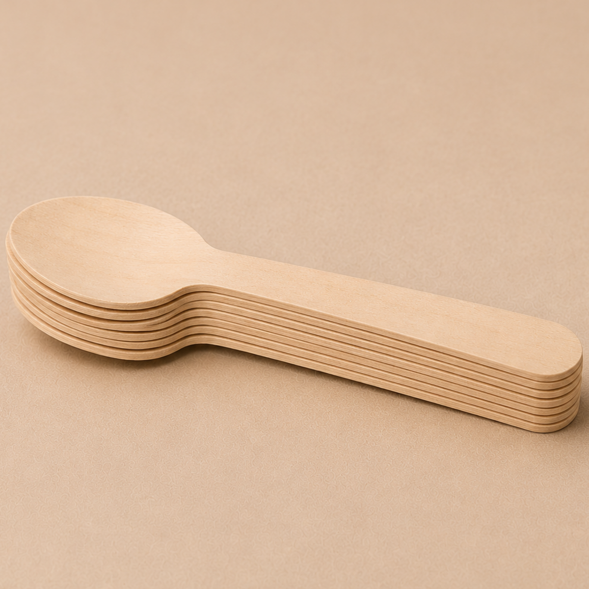 Standard unbedruckte nachhaltige Einweglöffel aus Holz