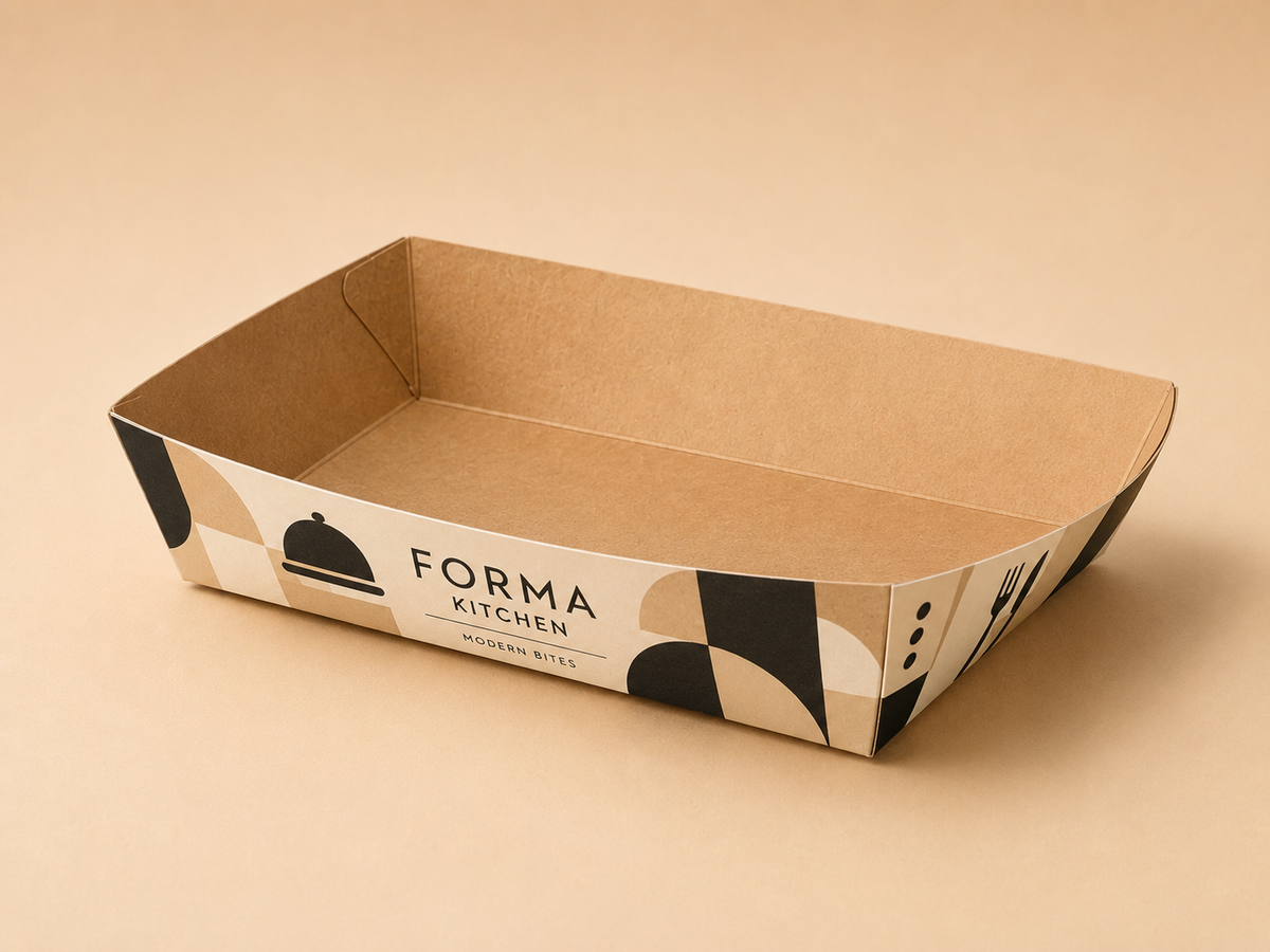 Personalisierte und individuelle Food-Trays mit unbegrenztem Allover-Druck