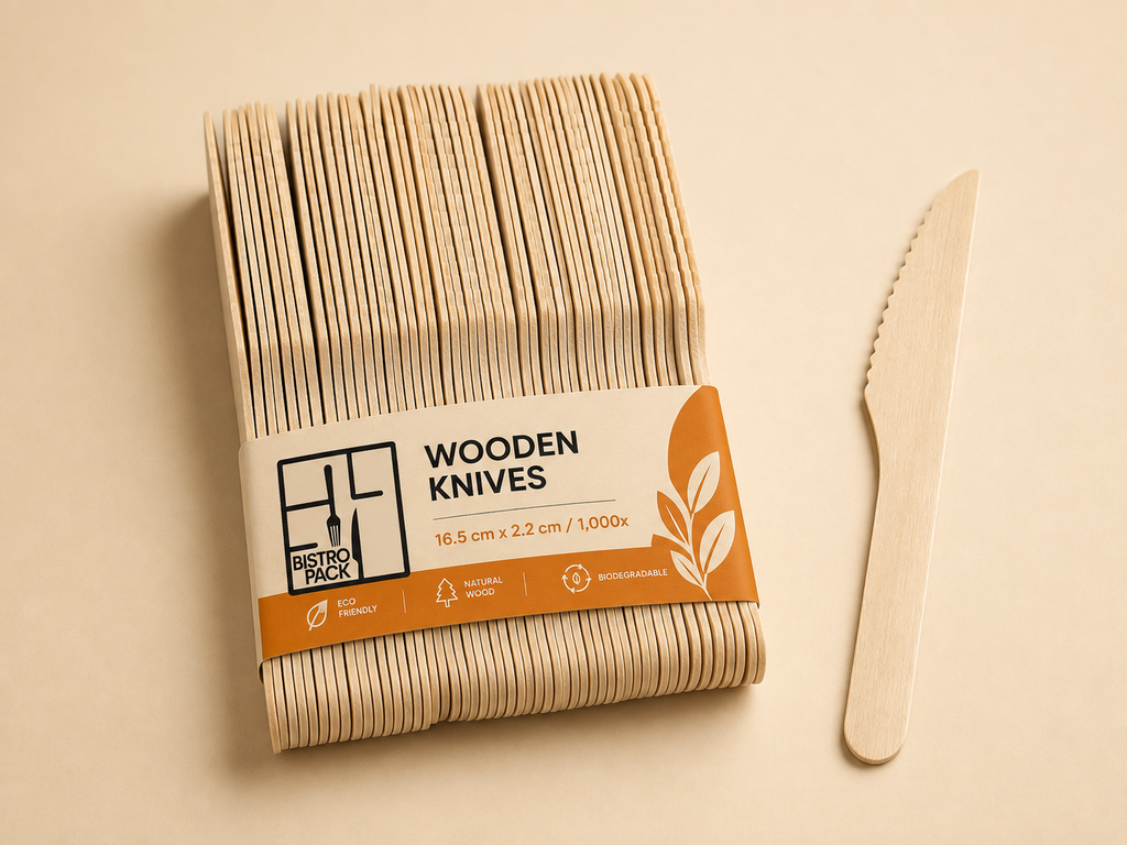 Standard unbedruckte Einwegmesser aus Holz