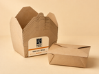Standardmäßige, unbedruckte Eco-Kraft-Takeaway-Boxen, ohne Namen/ohne Design