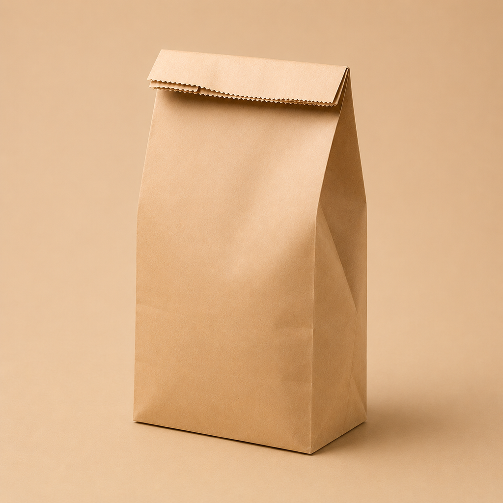 Standard unbedruckte Blockbodenbeutel ohne Henkel, ohne Name/ohne Design