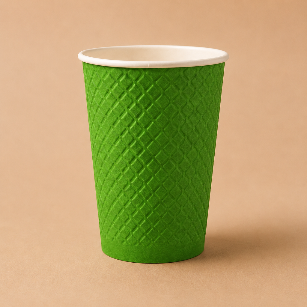 Standard Waffelbecher mit Rippenstruktur und Farbauswahl