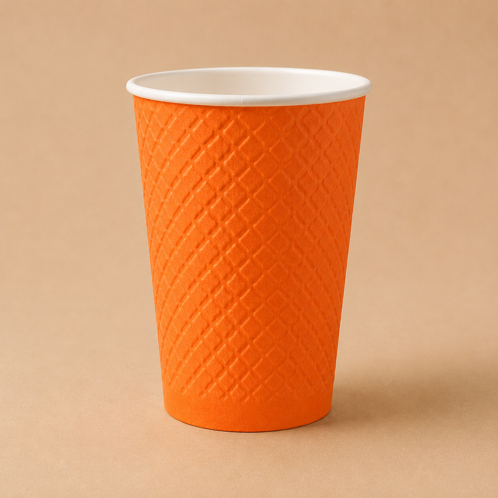 Standard Waffelbecher mit Rippenstruktur und Farbauswahl