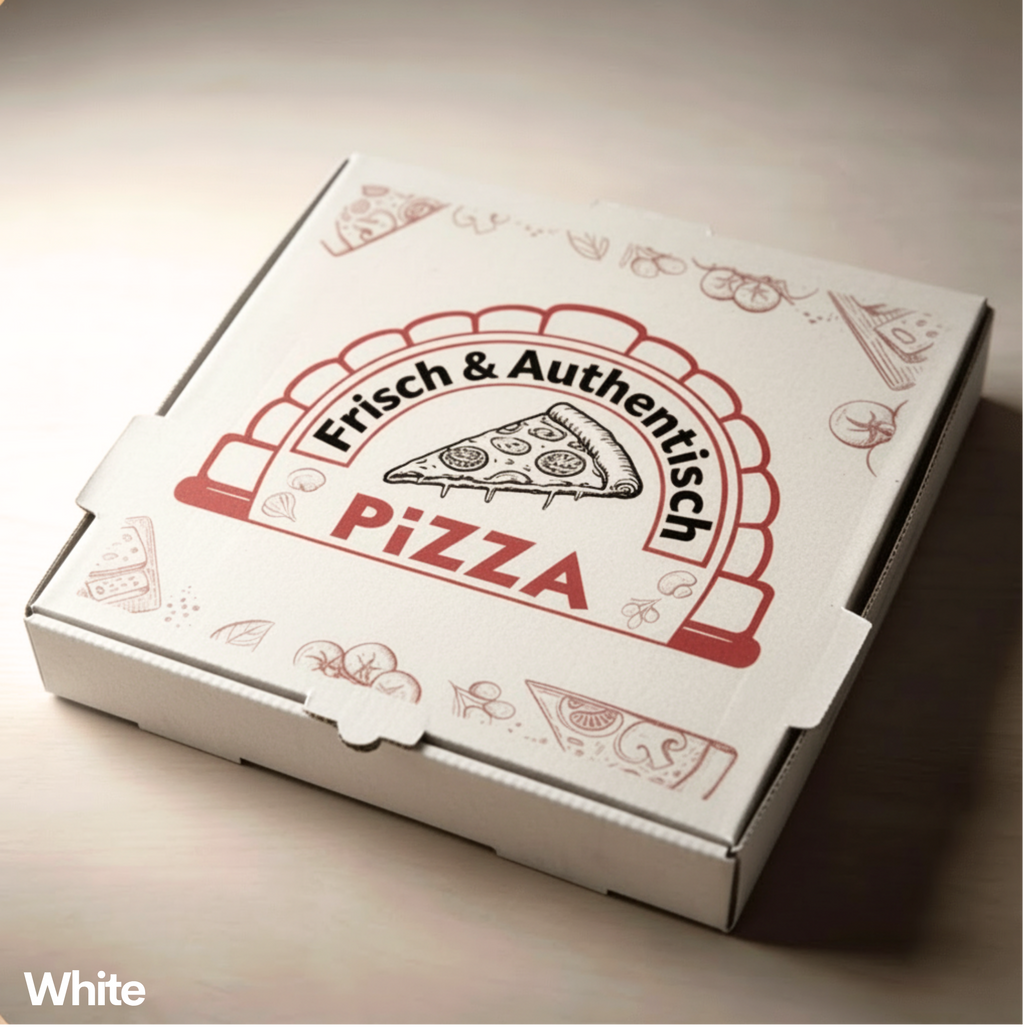 Standard-Pizzakartons mit festem Druckbild (vordefiniertes Design)