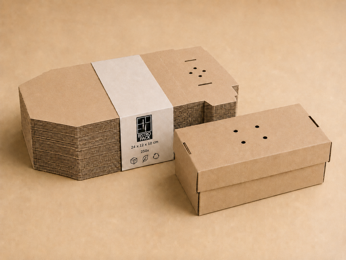 Standard faltbare, unbedruckte Burger-Boxen aus Kraftkarton (Hardbox)