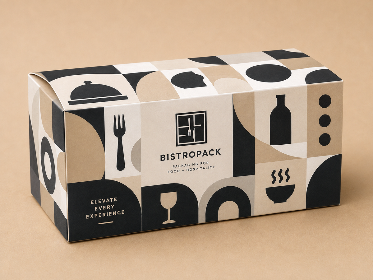 Personalisierte und individuelle Take-away-Verpackungen (Menüboxen) mit unbegrenztem vollflächigem Druck