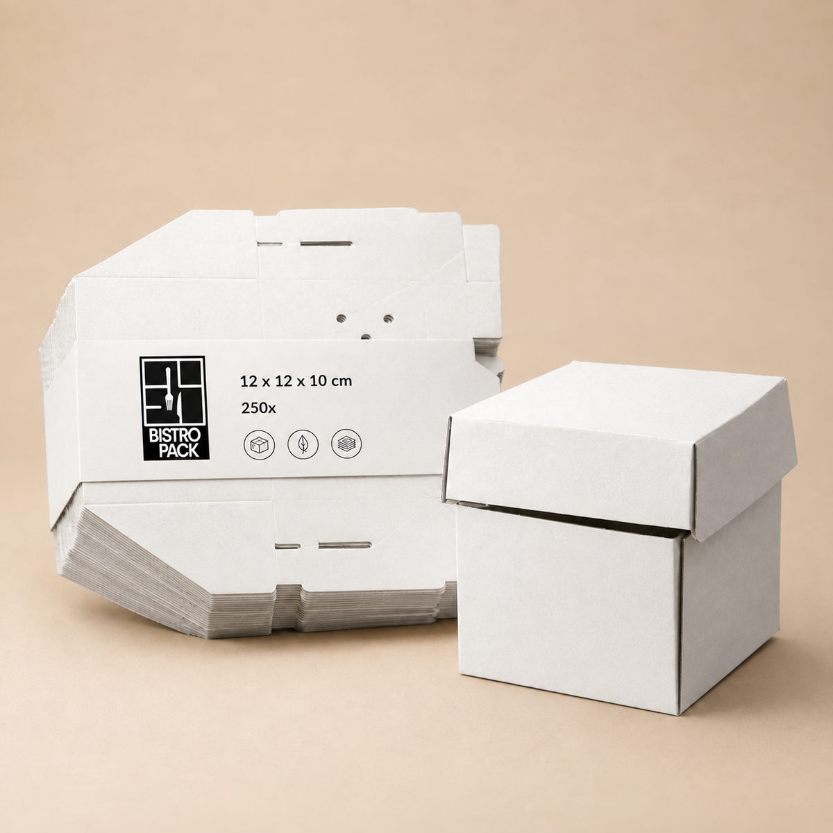 Standard faltbare, unbedruckte Burger-Boxen aus Kraftkarton (Hardbox)