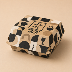 Personalisierte und individuell gestaltbare Classic-Burger-Boxen, vollflächiger Druck ohne Begrenzung