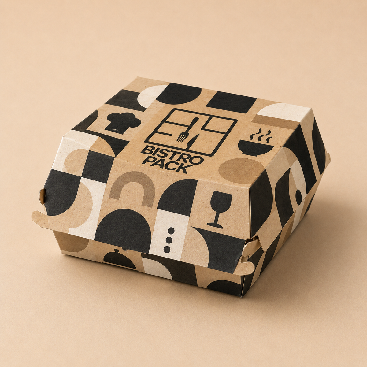Personalisierte und individuell gestaltbare Classic-Burger-Boxen, vollflächiger Druck ohne Begrenzung