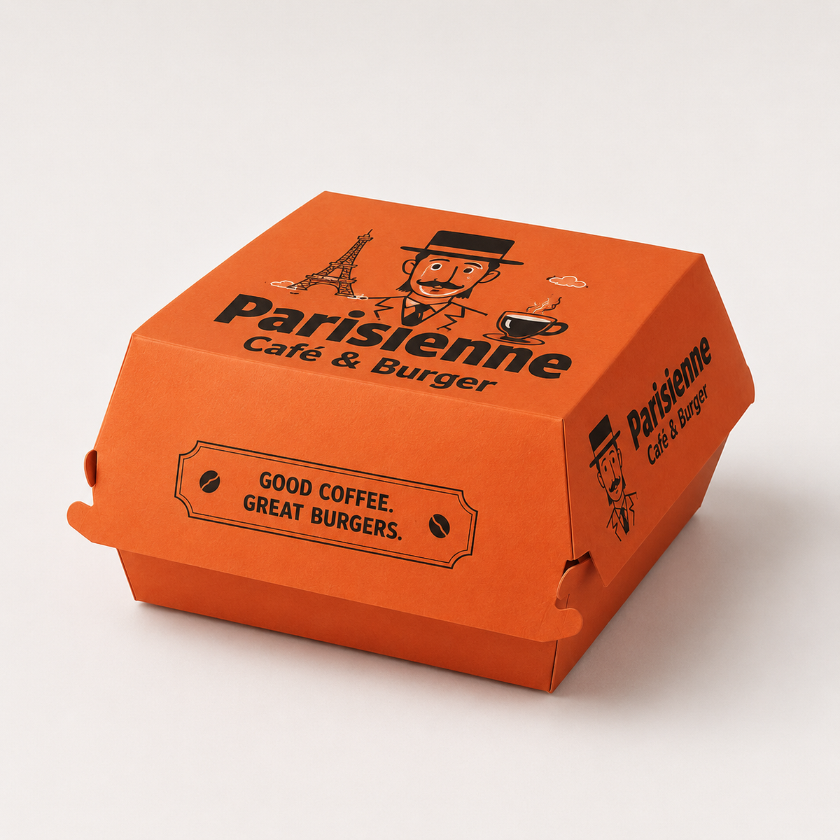 Personalisierte und individuell gestaltbare Classic-Burger-Boxen, vollflächiger Druck ohne Begrenzung