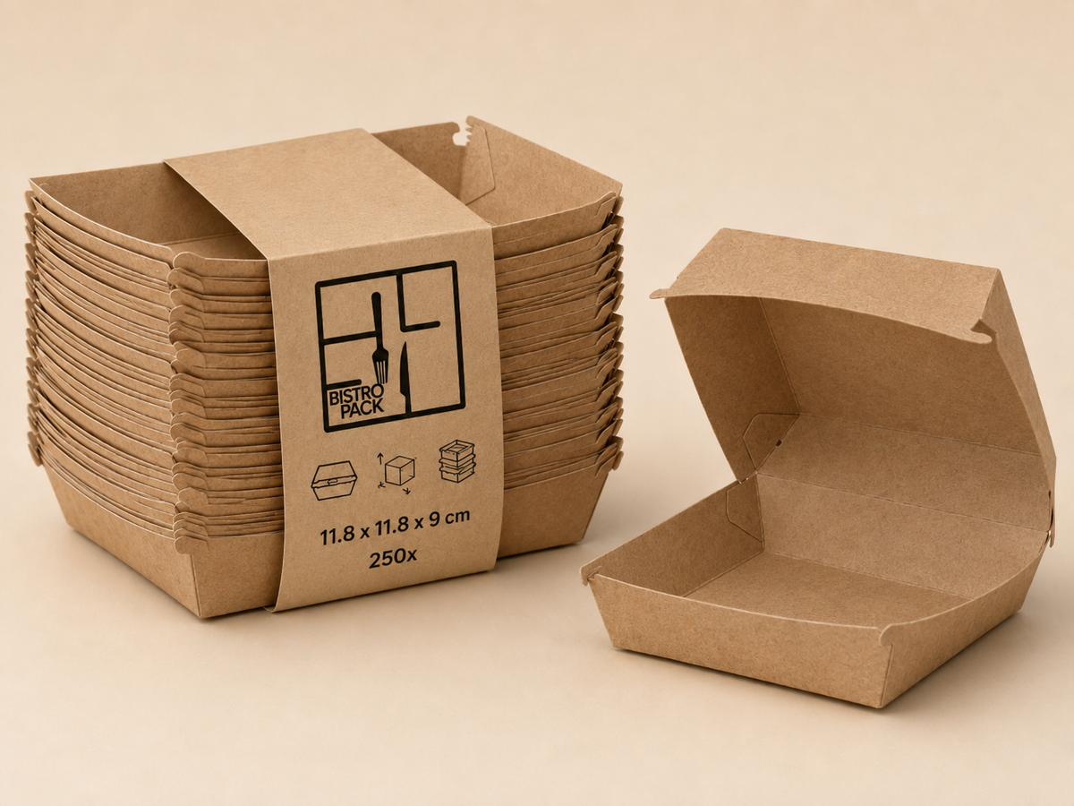 Standard Classic-Burger-Boxen (Clamshell), unbedruckt