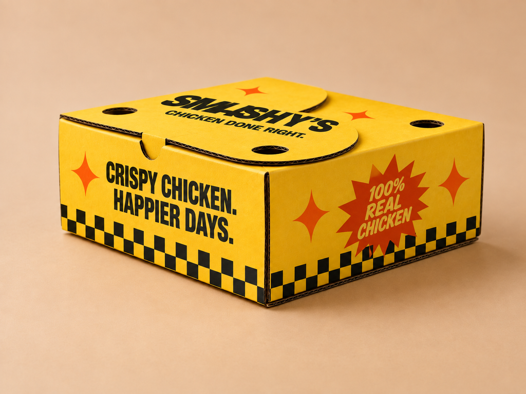 Personalisierte und individuelle Chicken-Boxen mit unbegrenztem Allover-Druck