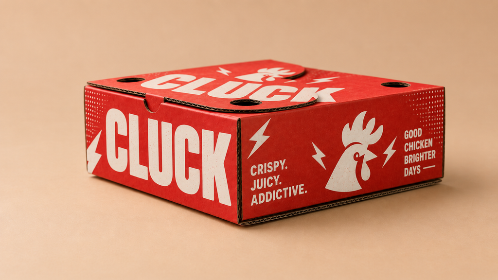 Personalisierte und individuelle Chicken-Boxen mit unbegrenztem Allover-Druck