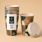 Personalized Waffle Ripple Paper Cups with custom print