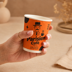 Personalized Waffle Ripple Paper Cups with custom print