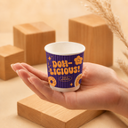 Personalized Waffle Ripple Paper Cups with custom print