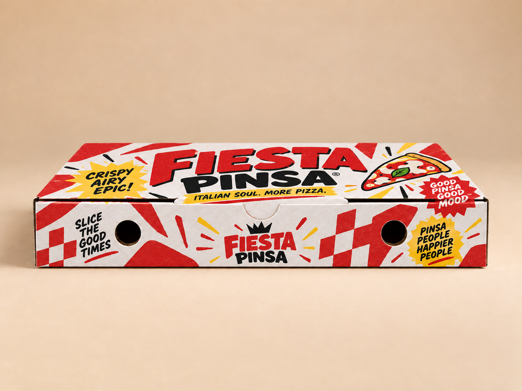 Personalisierte und individuelle Pinsa- & Pide-Boxen mit uneingeschränktem vollflächigem Druck