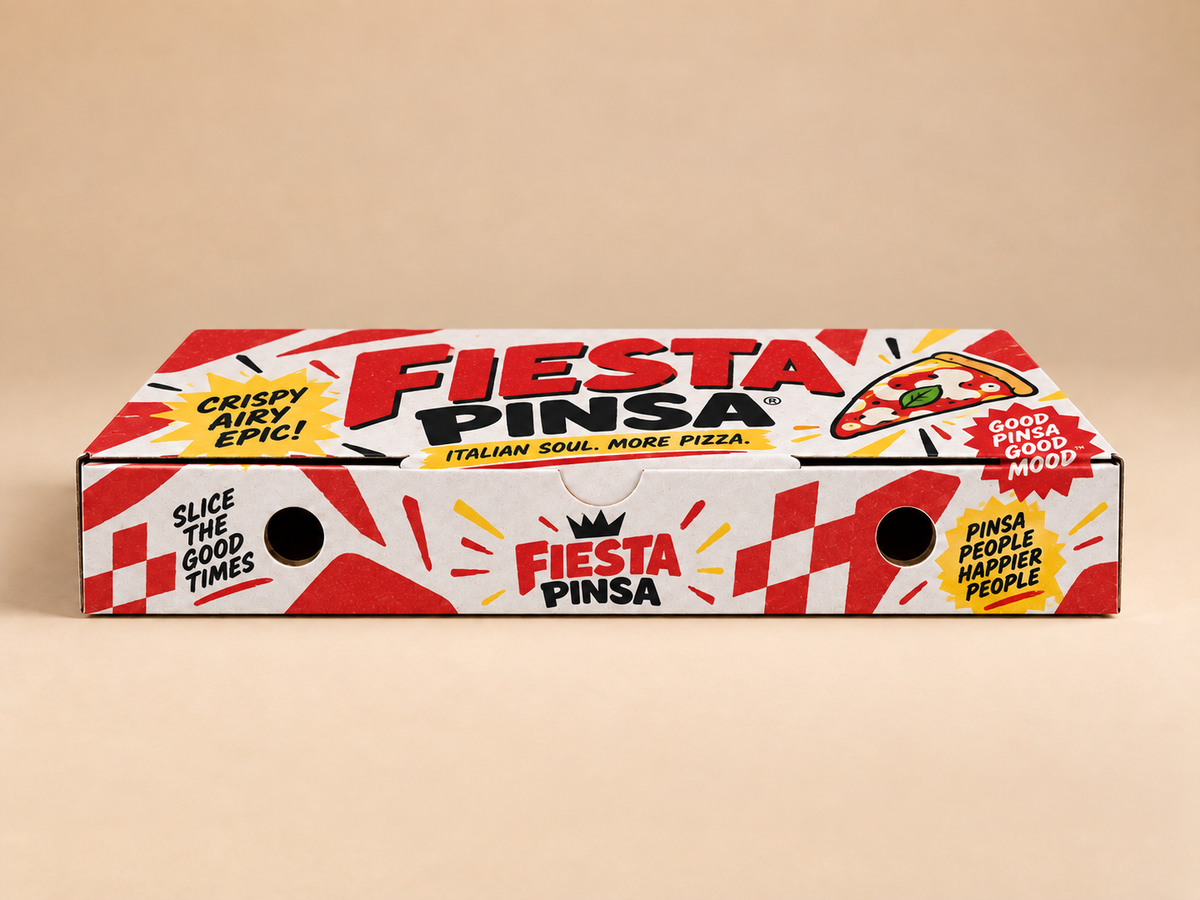 Personalisierte und individuelle Pinsa- & Pide-Boxen mit uneingeschränktem vollflächigem Druck