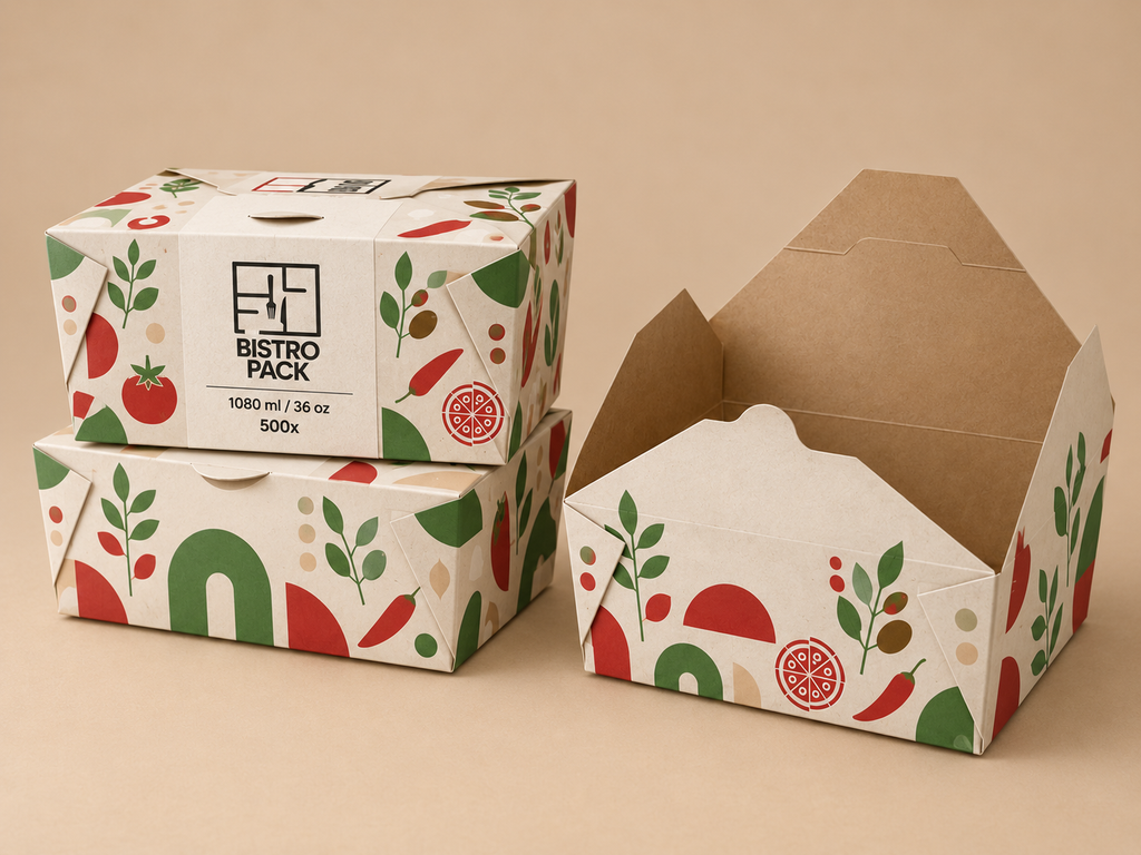 BistroPack Eco-Kraft Takeaway-Boxen für warme Speisen