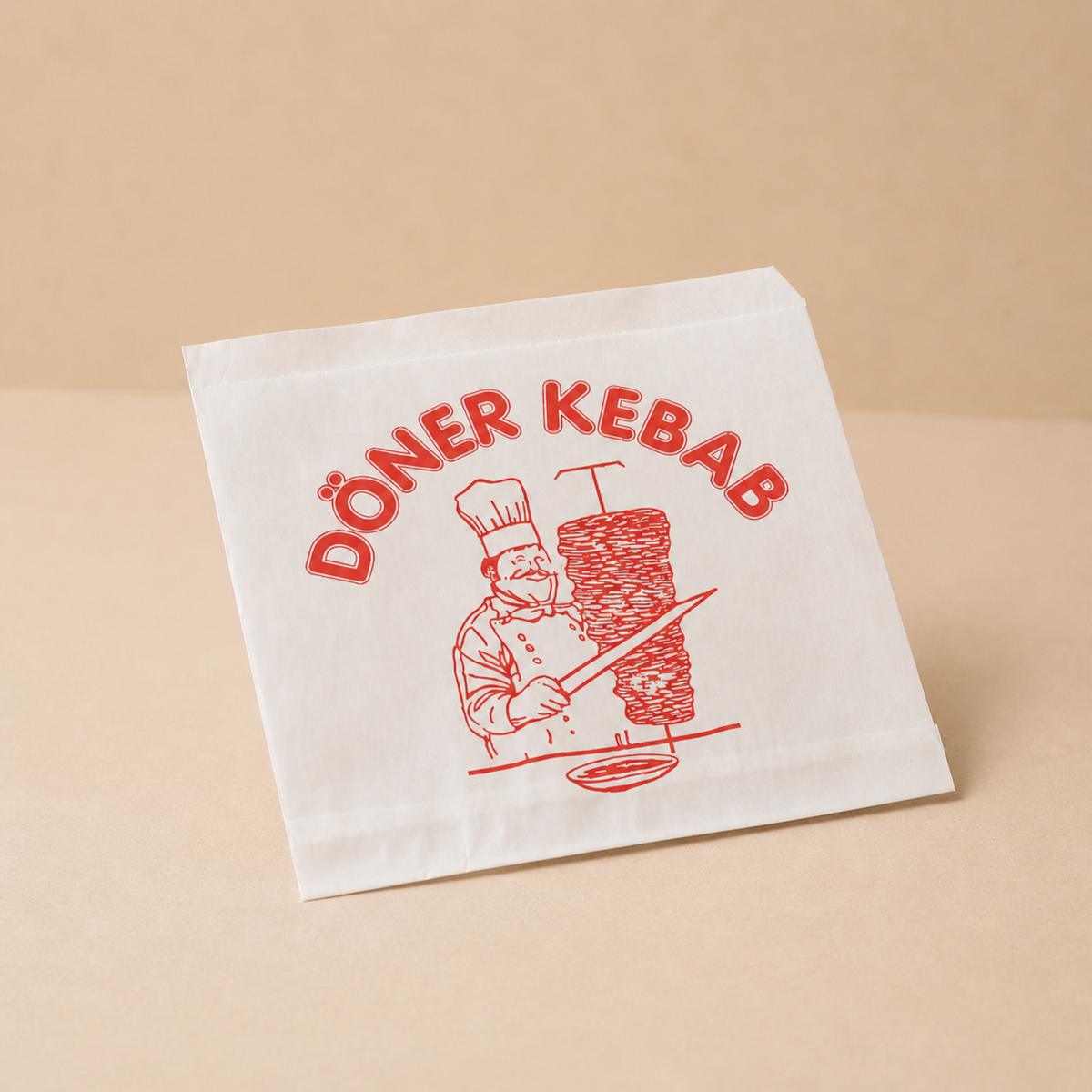 Vorgedrucktes Döner-Einschlagpapier im klassischen Design
