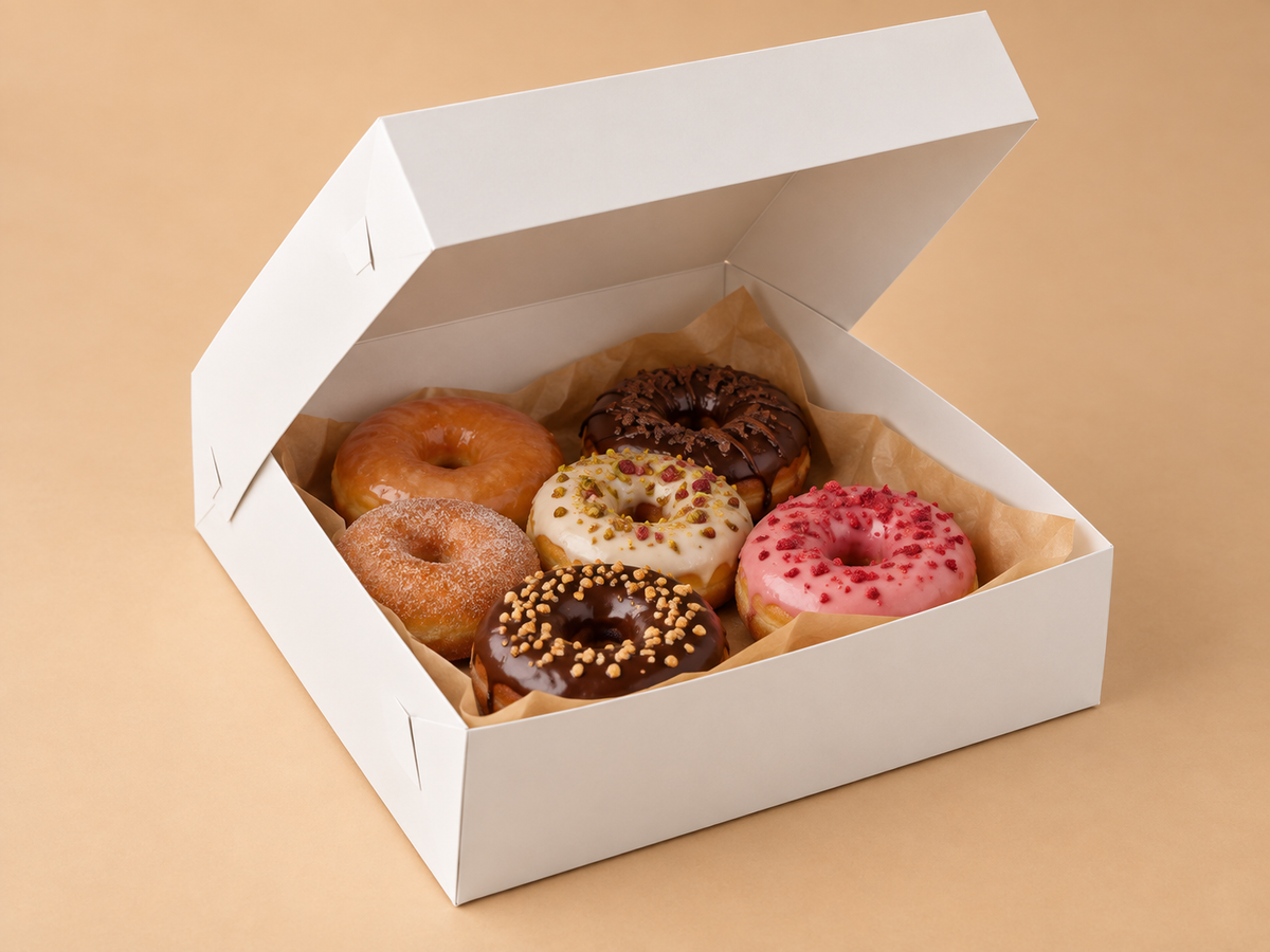 Standard Donut- & Kuchenschachteln ohne Druck, ohne Name / ohne Design