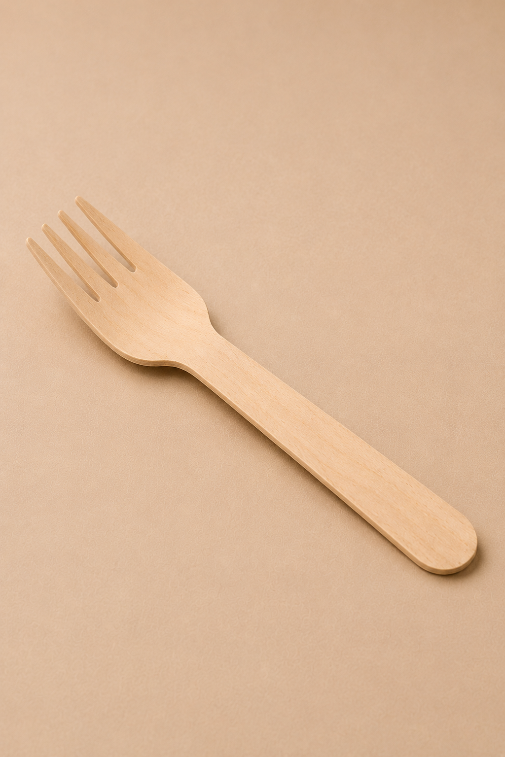Standard, unbedruckte, nachhaltige Einweggabeln aus Holz