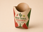 Personalisierte und individuelle Pommes-Frites-Schachteln (Scoops) mit unbegrenztem Allover-Druck