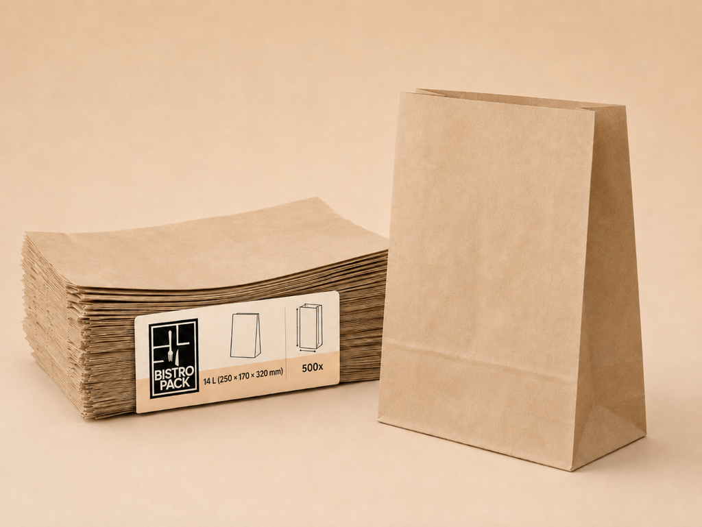 Standard unbedruckte Blockbodenbeutel ohne Henkel, ohne Name/ohne Design