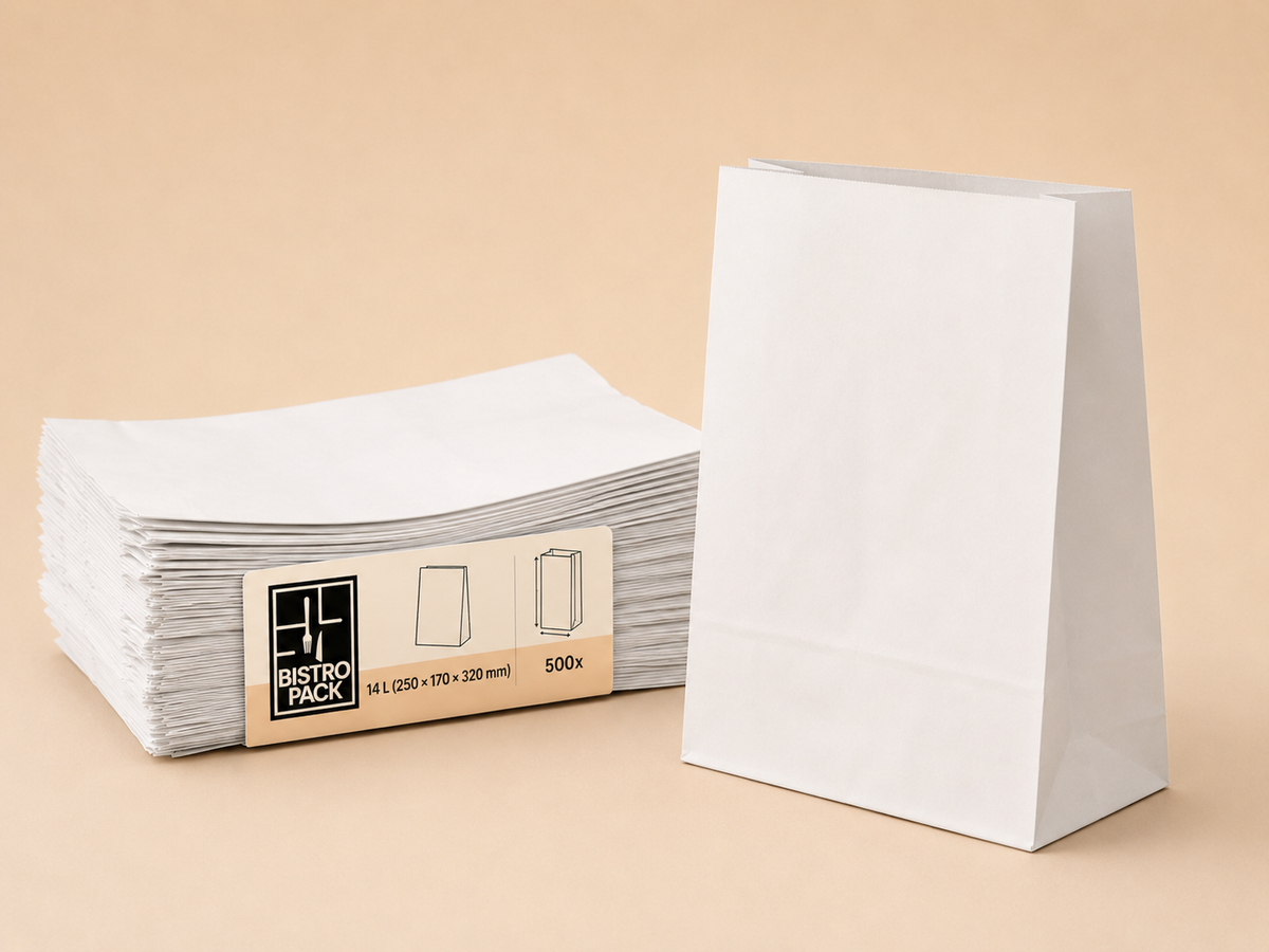 Standard unbedruckte Blockbodenbeutel ohne Henkel, ohne Name/ohne Design