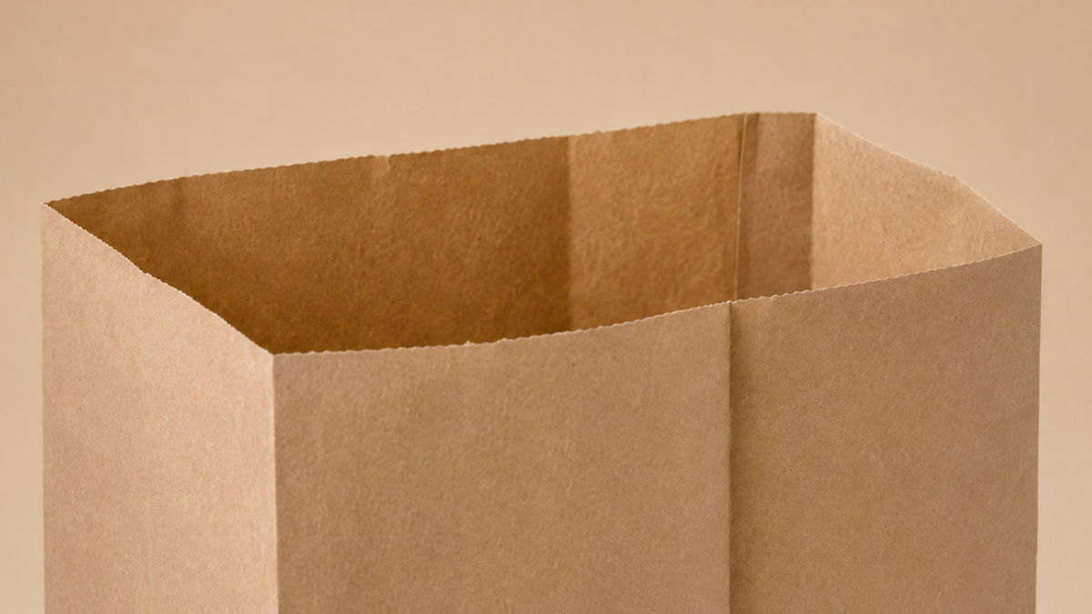 Personalisierte und individuelle Papiertüten (mit Blockboden, ohne Henkel) mit unbegrenztem vollflächigem Druck