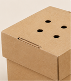 Standard faltbare, unbedruckte Burger-Boxen aus Kraftkarton (Hardbox)