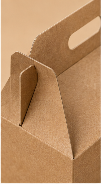 Standard-Warmhaltetasche / Kuchenschachtel mit Henkeln, unbedruckt, ohne Name / ohne Design