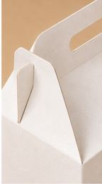 Standard-Warmhaltetasche / Kuchenschachtel mit Henkeln, unbedruckt, ohne Name / ohne Design