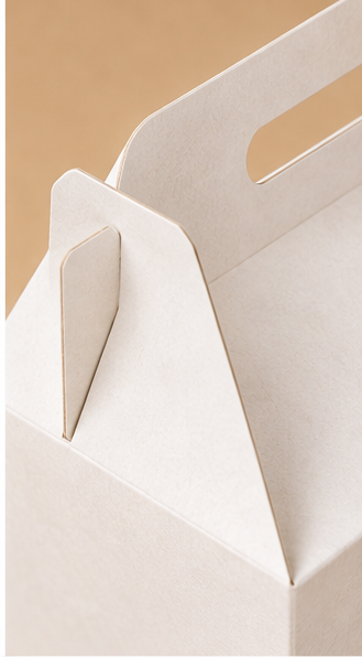 Standard-Warmhaltetasche / Kuchenschachtel mit Henkeln, unbedruckt, ohne Name / ohne Design