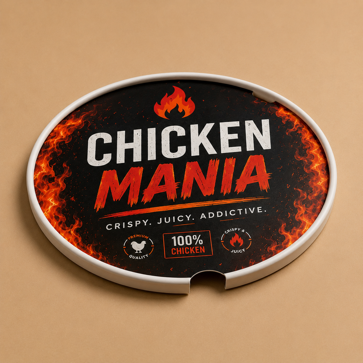 Personalisierte und individuell gestaltbare Chicken-Buckets, vollflächiger Druck ohne Limit
