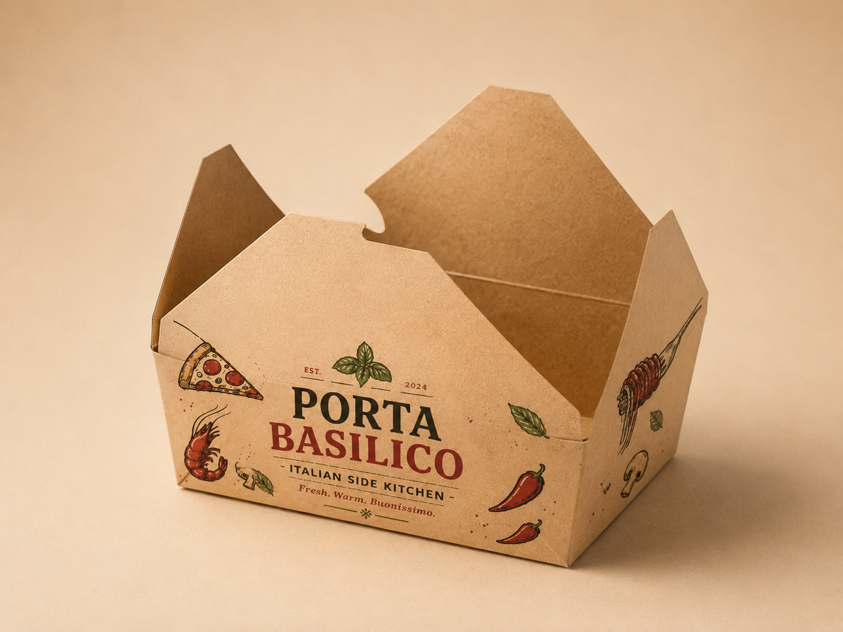 BistroPack Eco-Kraft Takeaway-Boxen für warme Speisen