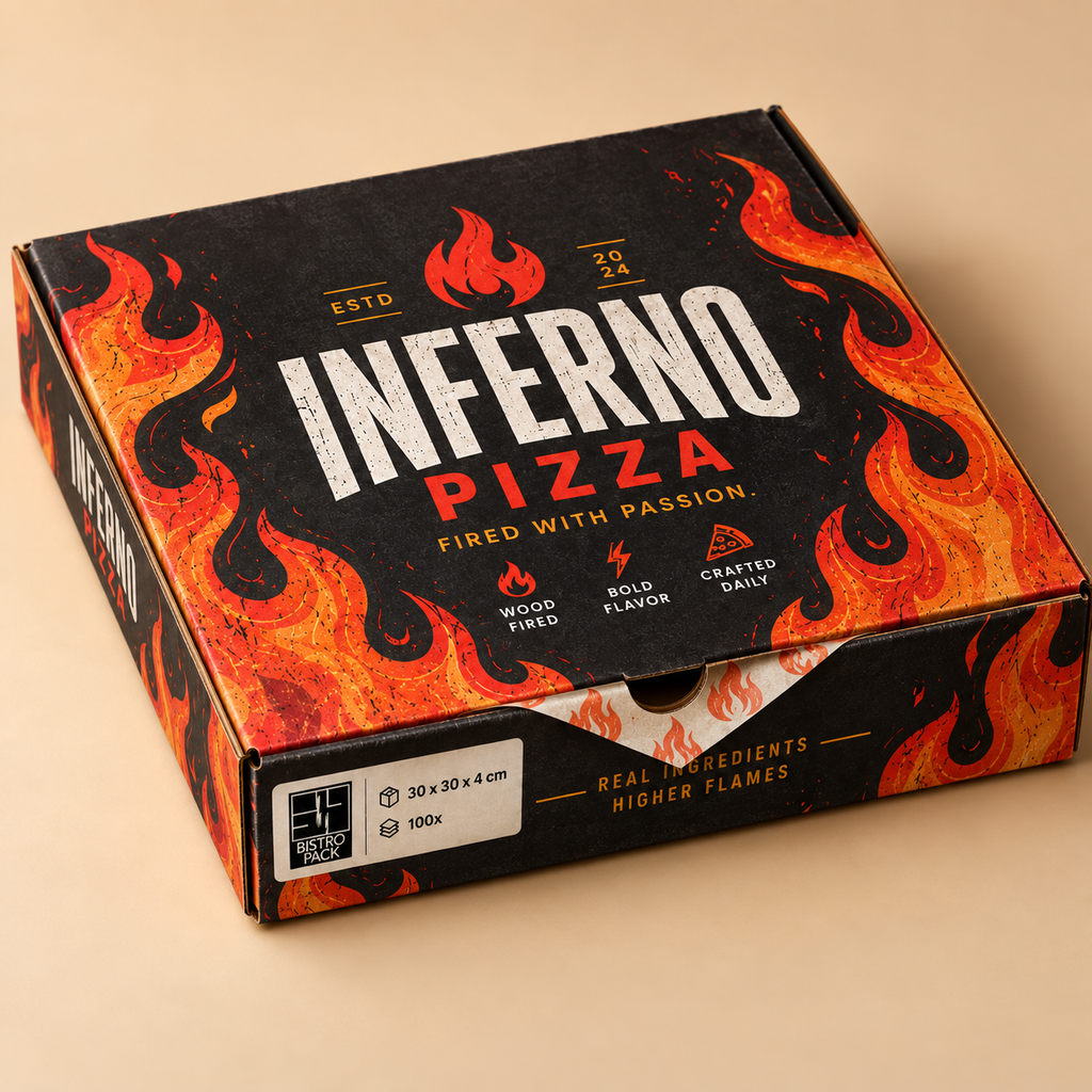 Individuelle Pizzakartons mit vollflächigem, unbegrenztem Farbdruck