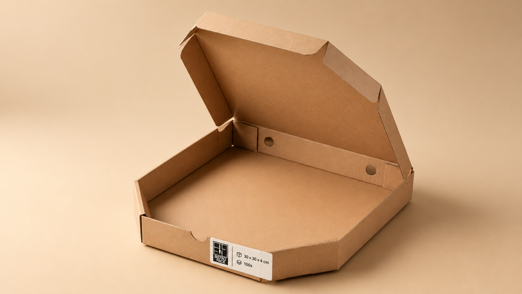 Standard-Pizzakartons, unbedruckt, ohne Namen, ohne Design