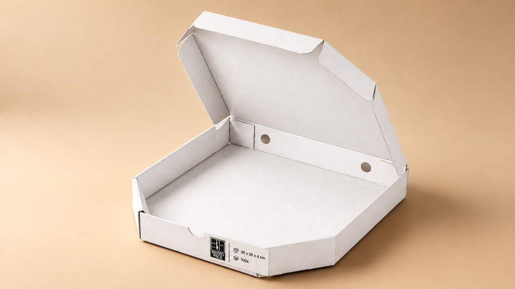 Standard-Pizzakartons, unbedruckt, ohne Namen, ohne Design