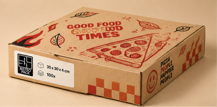 Individuelle Pizzakartons mit vollflächigem, unbegrenztem Farbdruck