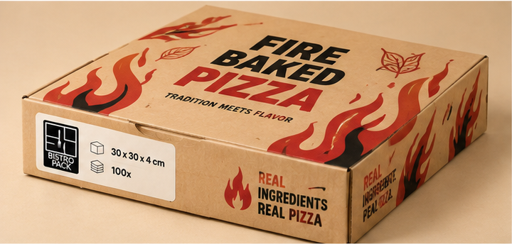Individuelle Pizzakartons mit vollflächigem, unbegrenztem Farbdruck