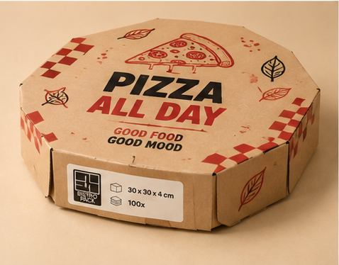 Individuelle Pizzakartons mit vollflächigem, unbegrenztem Farbdruck