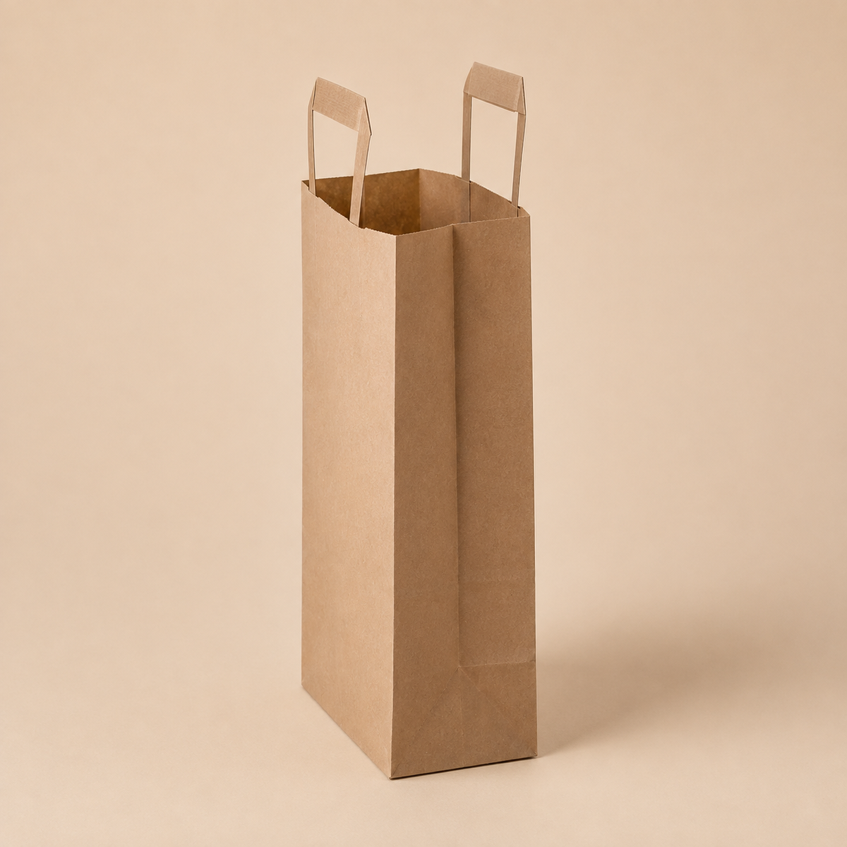 Standardmäßige, unbedruckte Papiertragetaschen zum Mitnehmen, ohne Namen / ohne Design