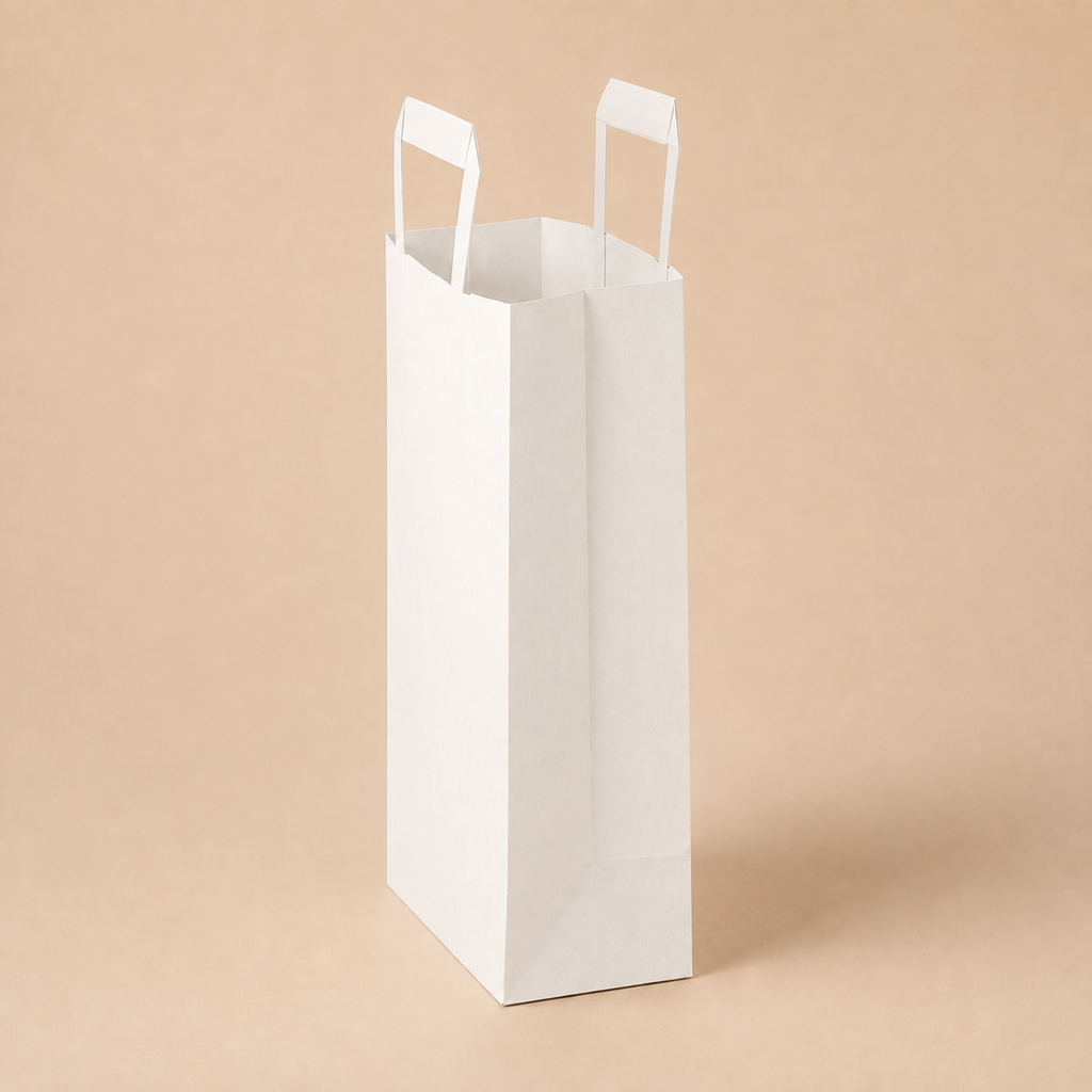 Standardmäßige, unbedruckte Papiertragetaschen zum Mitnehmen, ohne Namen / ohne Design